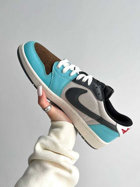 Nike x Travis Scott x Air Jordan 1 Low Og Sp Jackboys Joint BMW G264-Світло-блакитний-43 фото