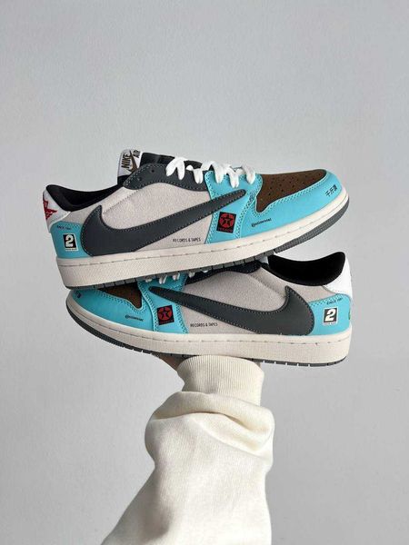 Nike x Travis Scott x Air Jordan 1 Low Og Sp Jackboys Joint BMW G264-Світло-блакитний-43 фото