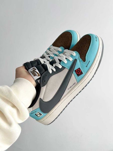 Nike x Travis Scott x Air Jordan 1 Low Og Sp Jackboys Joint BMW G264-Світло-блакитний-43 фото