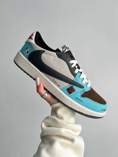 Nike x Travis Scott x Air Jordan 1 Low Og Sp Jackboys Joint BMW G264-Світло-блакитний-43 фото