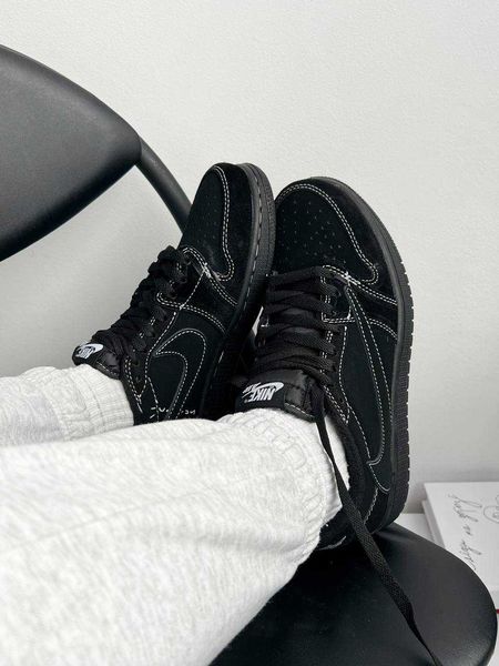 Travis Scott x Air Jordan 1 Low OG Phantom G308-Чорний-36 фото