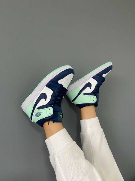 Air Jordan 1 Mid Mystic Mint G238-Синій-40 фото