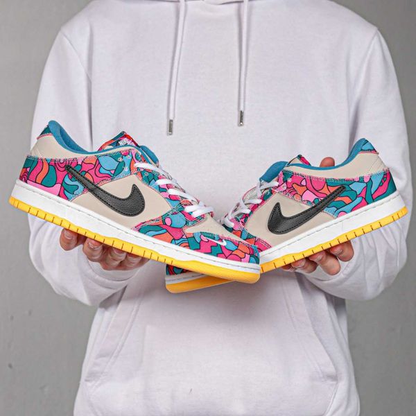 Nike sb dunk low pro parra abstract art (2021) dh7695-600 G360-Рожевий-36 фото