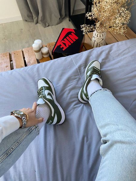 Nike Dunk Low Medium Olive G233-Зелений-36 фото