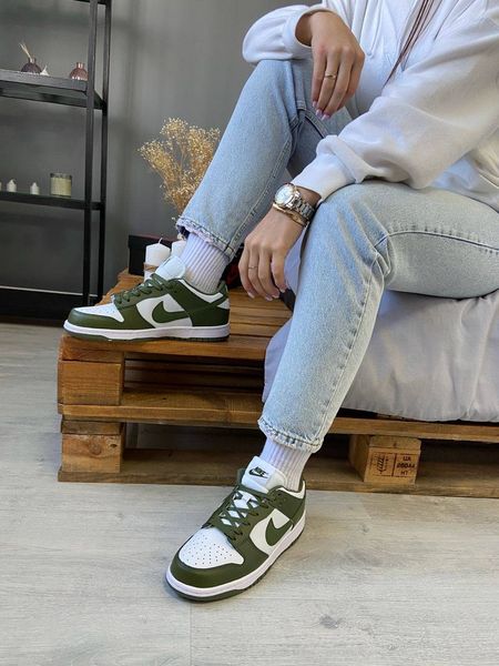 Nike Dunk Low Medium Olive G233-Зелений-43 фото