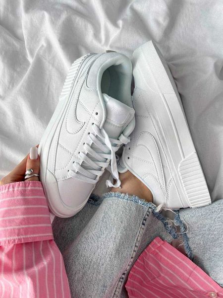 Nike Wmns Court Legacy Lift 'Triple White' G252-Білий-36 фото