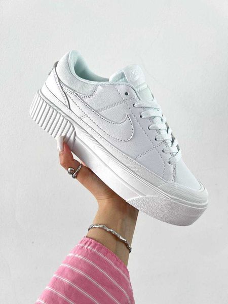 Nike Wmns Court Legacy Lift 'Triple White' G252-Білий-36 фото