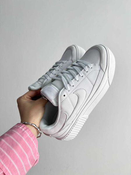 Nike Wmns Court Legacy Lift 'Triple White' G252-Білий-36 фото