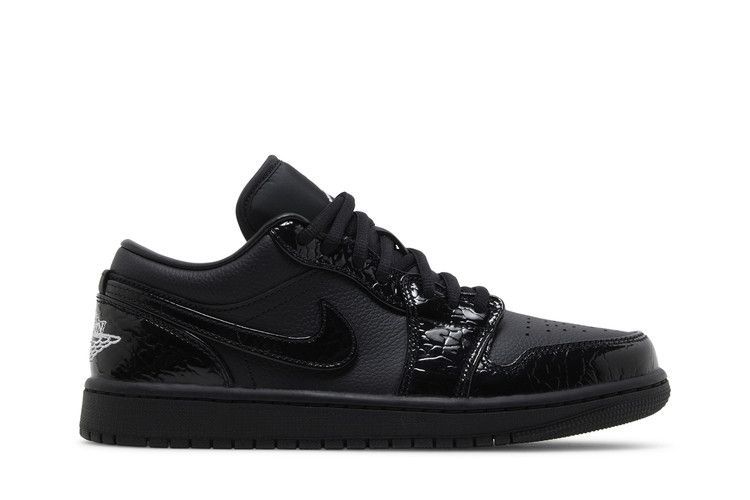 Wmns Air Jordan 1 Low SE 'Black Croc' HJ7743 010 фото