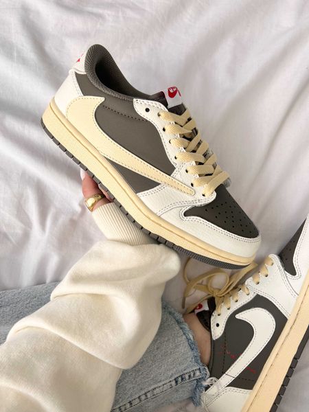 Travis Scott x Air Jordan 1 OG Low Reverse Mocha G303-Біло-коричневий-45 фото