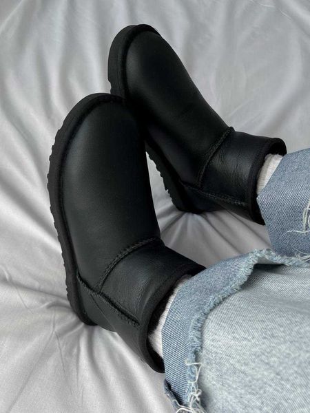 Ugg Ultra Mini Black ( шкіра ) G469-Чорний-36 фото