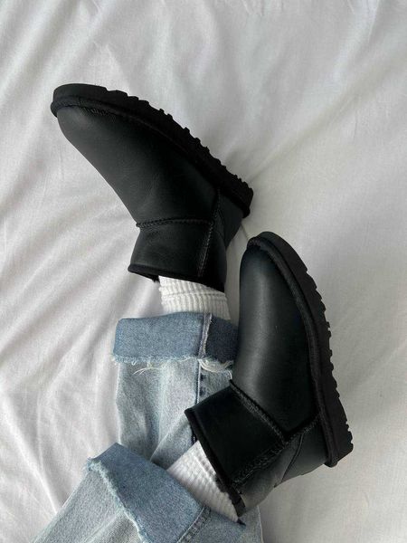 Ugg Ultra Mini Black ( шкіра ) G469-Чорний-36 фото