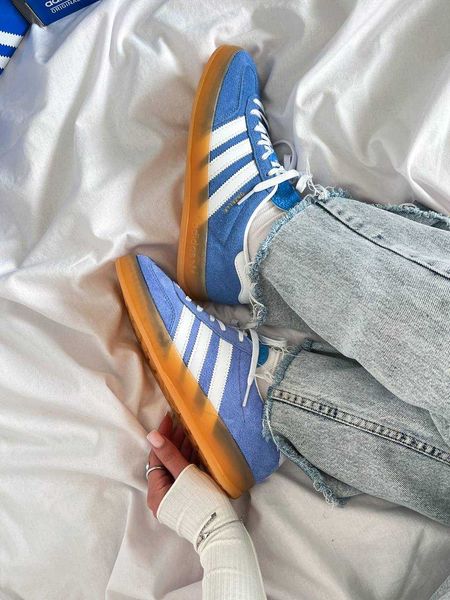 Adidas Wmns Gazelle Indoor 'Blue Fusion Gum' G485-Голубий-36 фото