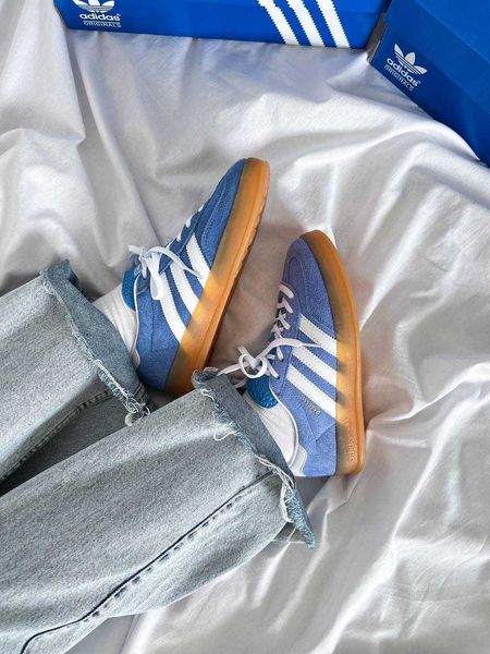 Adidas Wmns Gazelle Indoor 'Blue Fusion Gum' G485-Голубий-36 фото